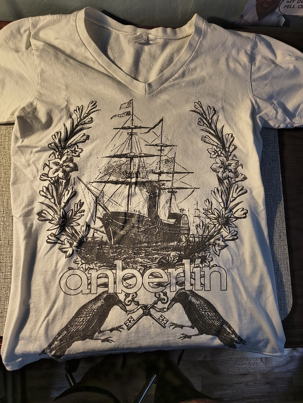 Anberlin Band V-Neck Tee Women's White XS